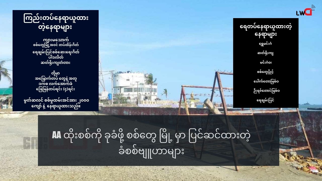 အာရက္ခတပ်တော် AA ထိုးစစ်ကို ခုခံဖို့ စစ်တွေ ဒကစ ပြင်ဆင်ထားတဲ့ ခံစစ်ဗျူဟာများ