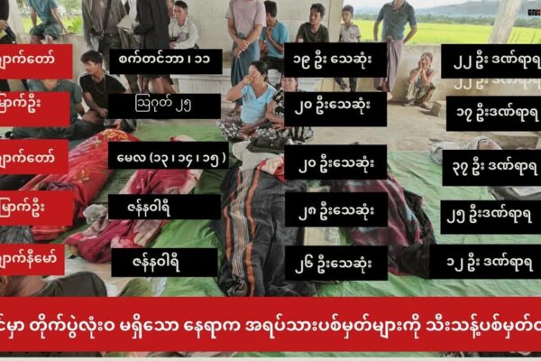 တိုက်ပွဲလုံးဝ မရှိသော နေရာက အရပ်သားပစ်မှတ်များကို သီးသန့်ပစ်မှတ်ထားနေ(မြောက်ဦးနဲ့ ကျောက်တော် ကို အကြိမ်ကြိမ် တိုက်ခိုက်လာ)
