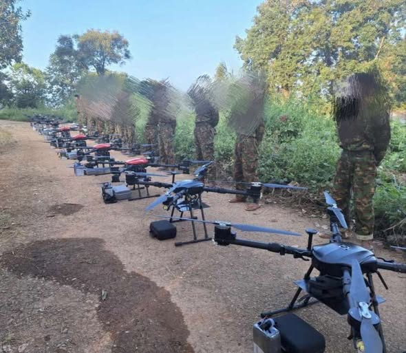 နတ်ရေကန်ဗျူဟာက လွှတ်တင်ခဲ့တဲ့ ဒရုန်းငါးစီးအနက် နှစ်စီးကို AA ပစ်ချ